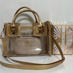 Dior Gold Pouch in Clear Women's Handbag